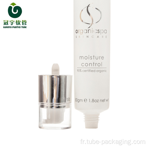 Tube en plastique pour emballage cosmétique de 50 ml avec bouchon de pompe